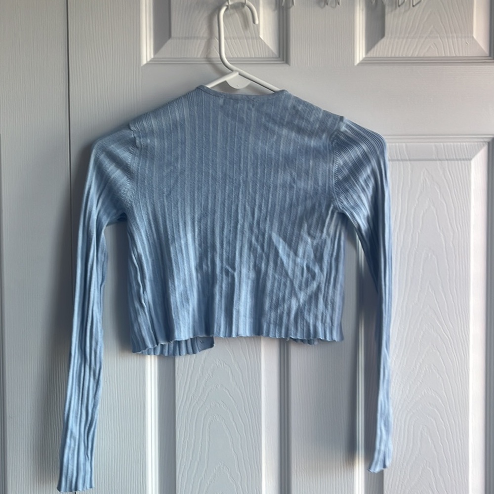 Garage Sky Blue Ribbed Top - Picture 4 of 4